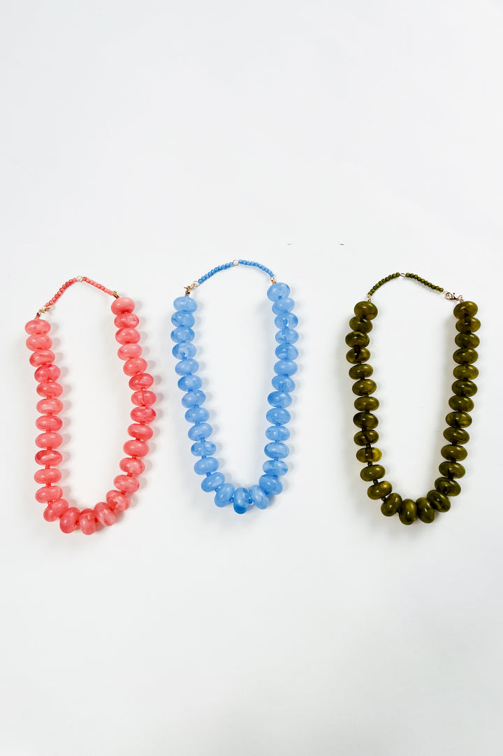 Chunky Beaded Natural Statement Necklace