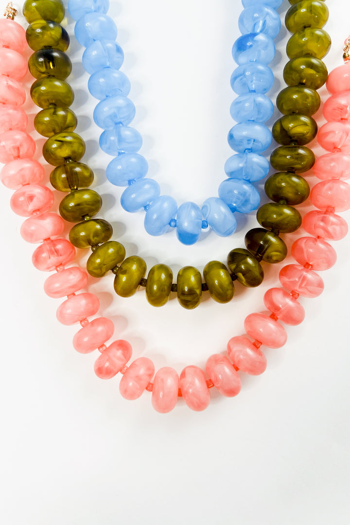 Chunky Beaded Natural Statement Necklace