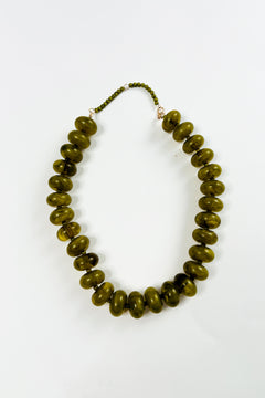 Chunky Beaded Natural Statement Necklace