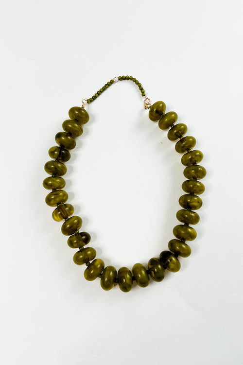 Chunky Beaded Natural Statement Necklace
