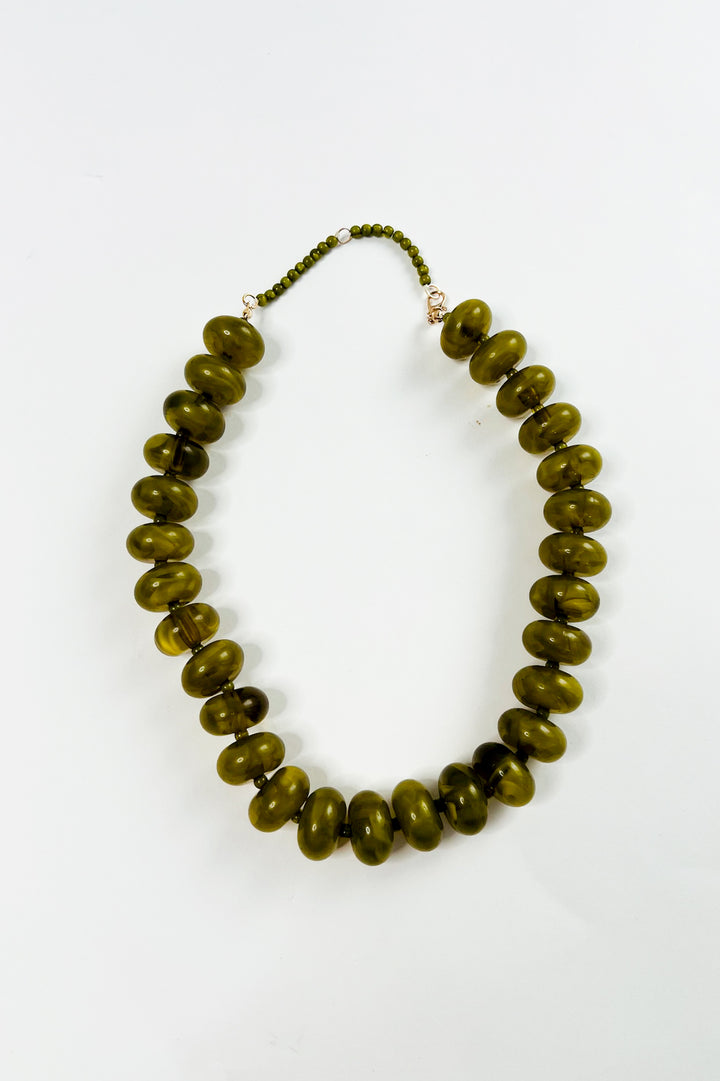 Chunky Beaded Natural Statement Necklace