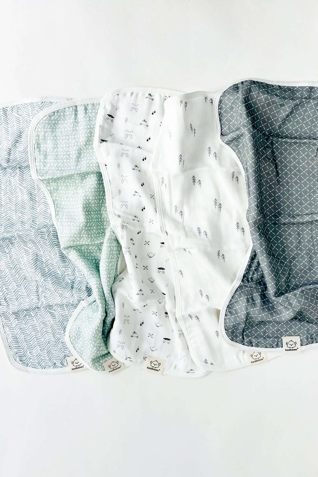 5 Pack Urban Burp Cloths - Nordic