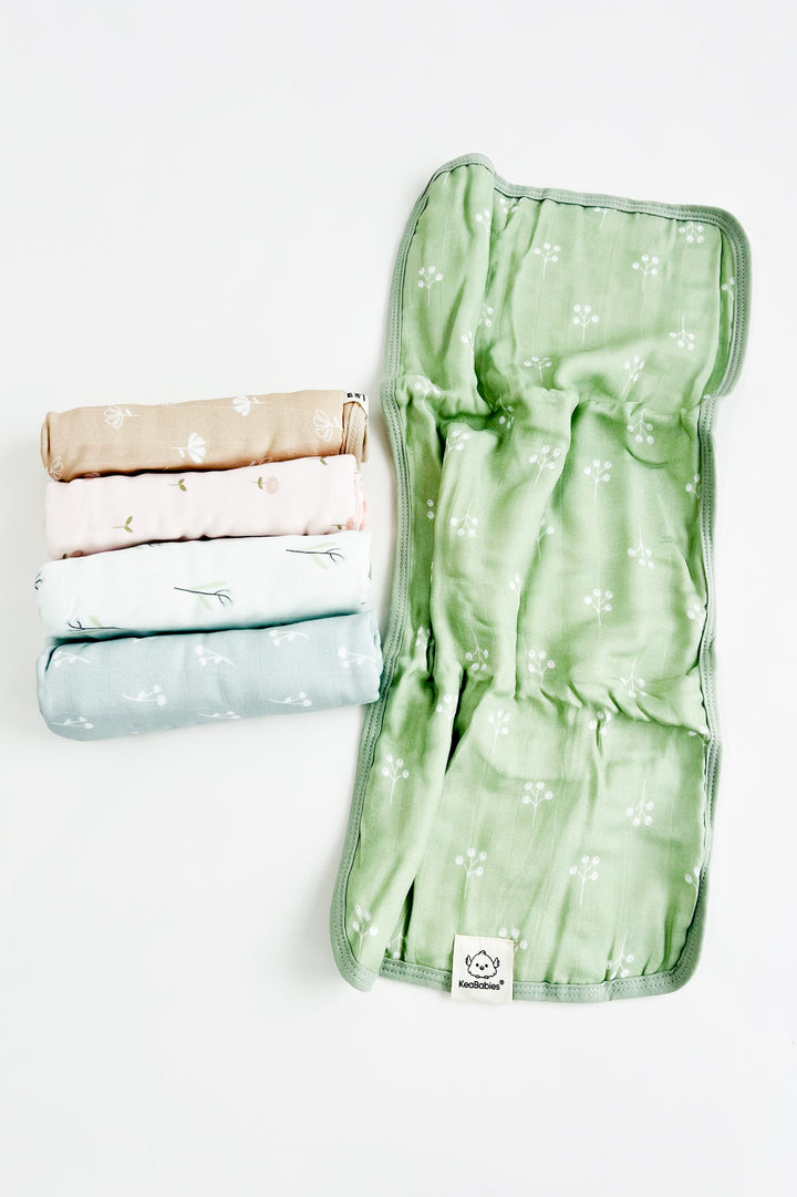 5 Pack Lumi Muslin Burp Cloths- Wild Bloom