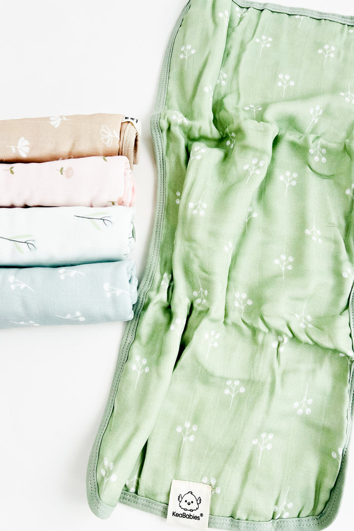 5 Pack Lumi Muslin Burp Cloths- Wild Bloom