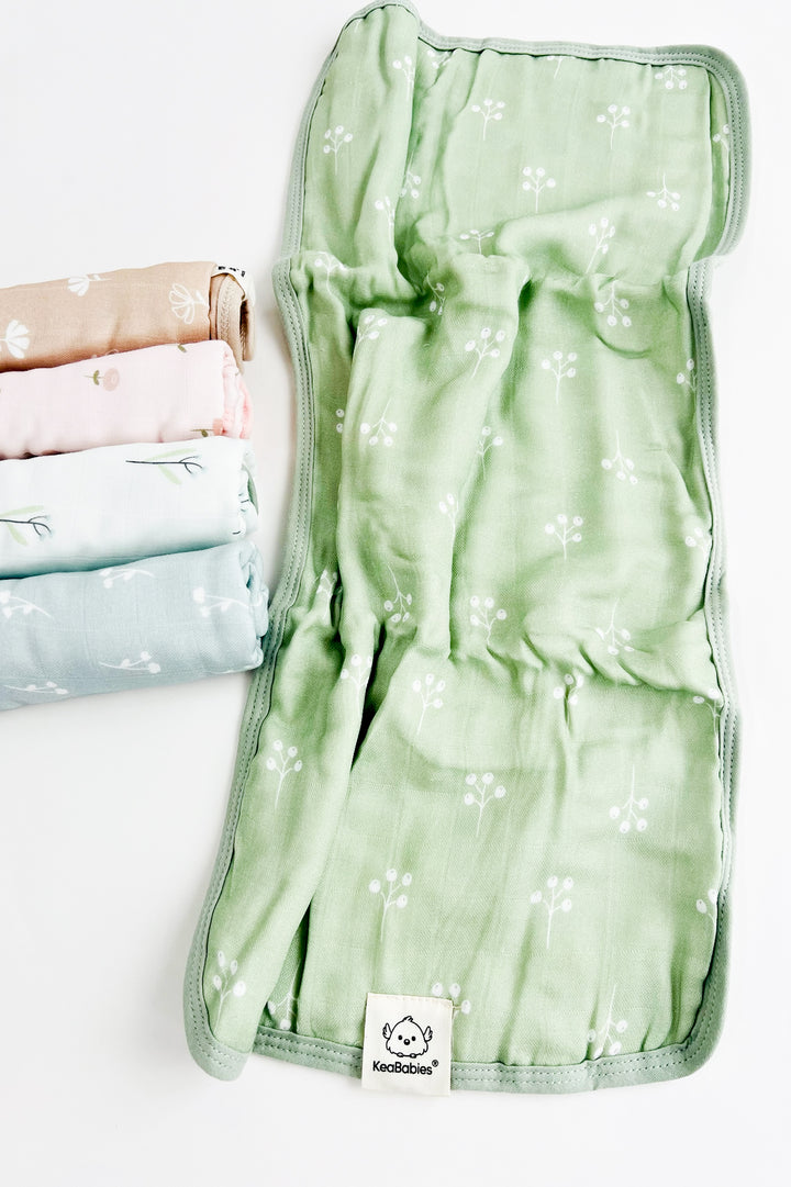 5 Pack Lumi Muslin Burp Cloths- Wild Bloom