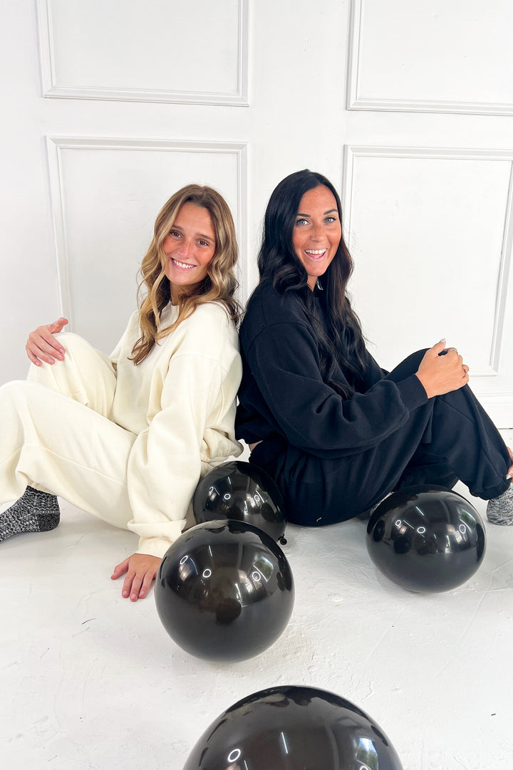 Seam Detail Joggers & Cropped Sweatshirt Set