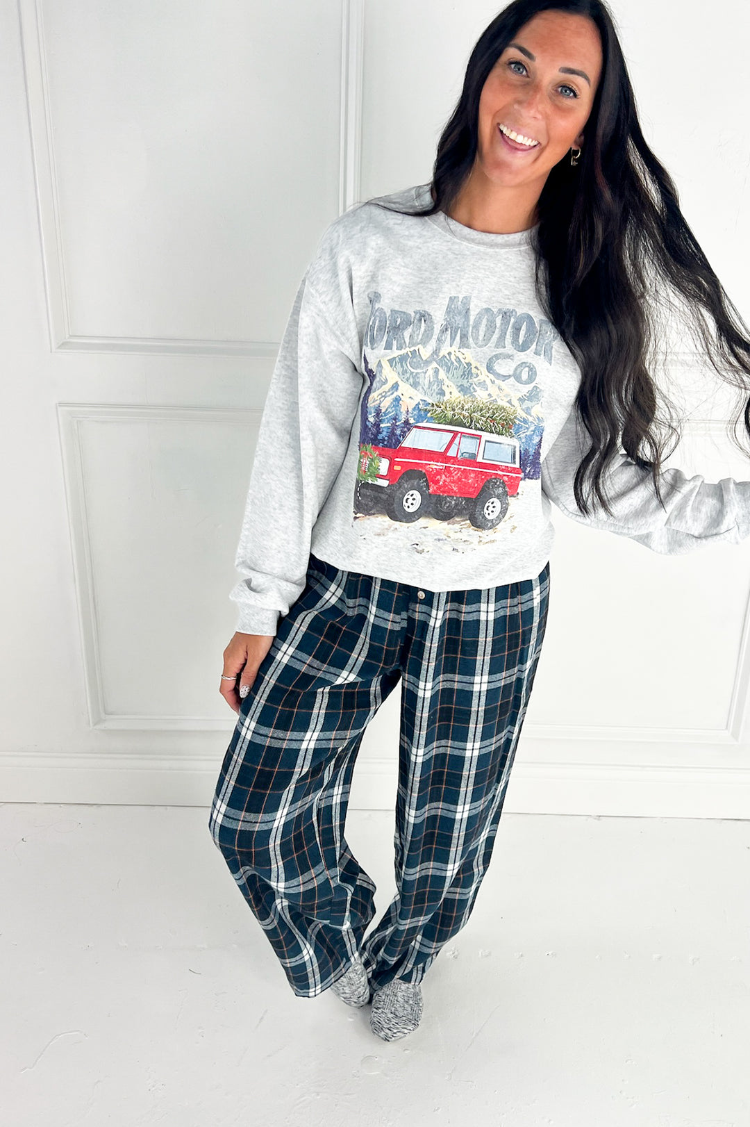 Red Bronco Christmas Sweatshirt