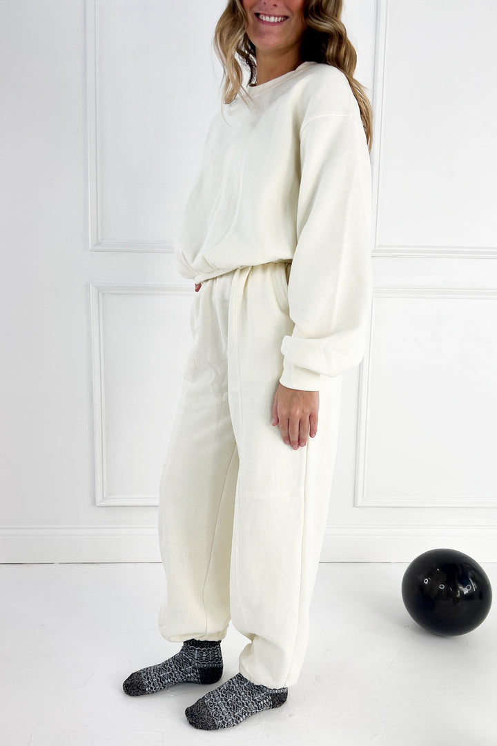 Seam Detail Joggers & Cropped Sweatshirt Set