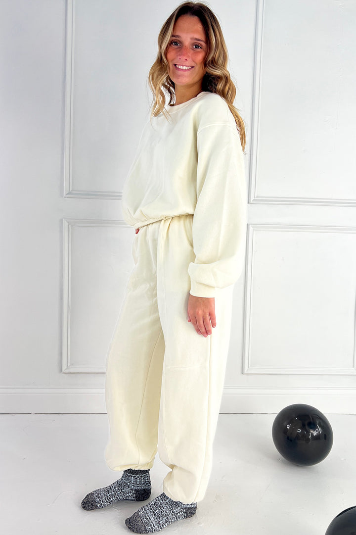 Seam Detail Joggers & Cropped Sweatshirt Set