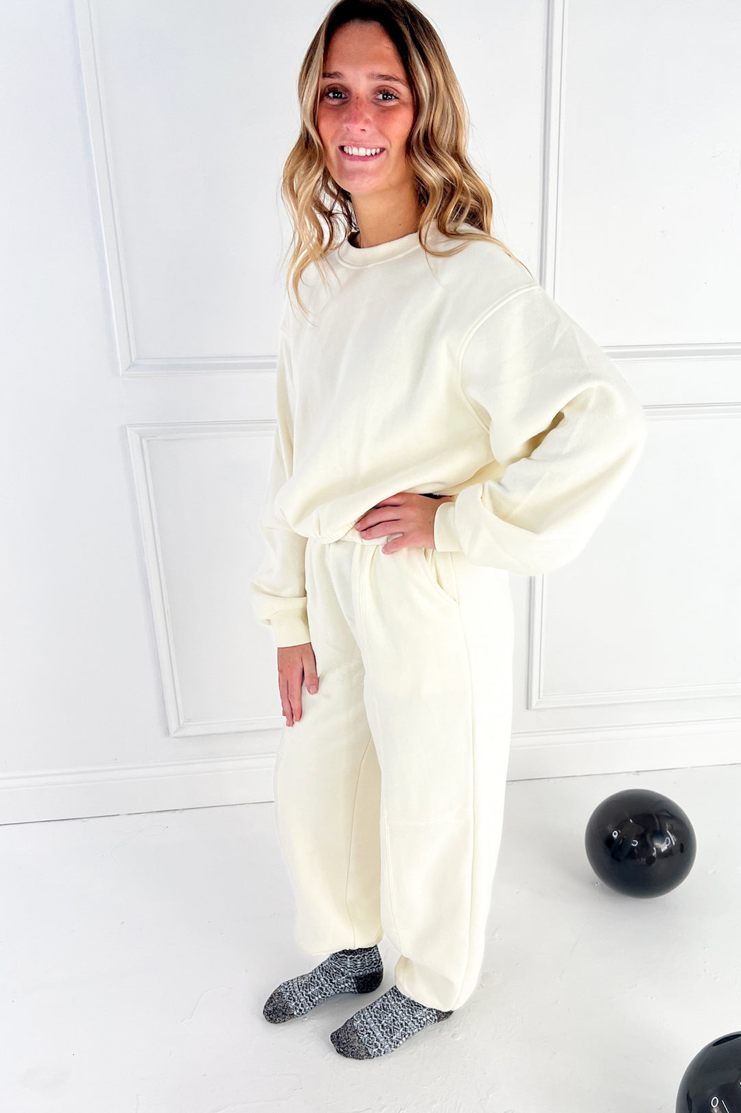 Seam Detail Joggers & Cropped Sweatshirt Set