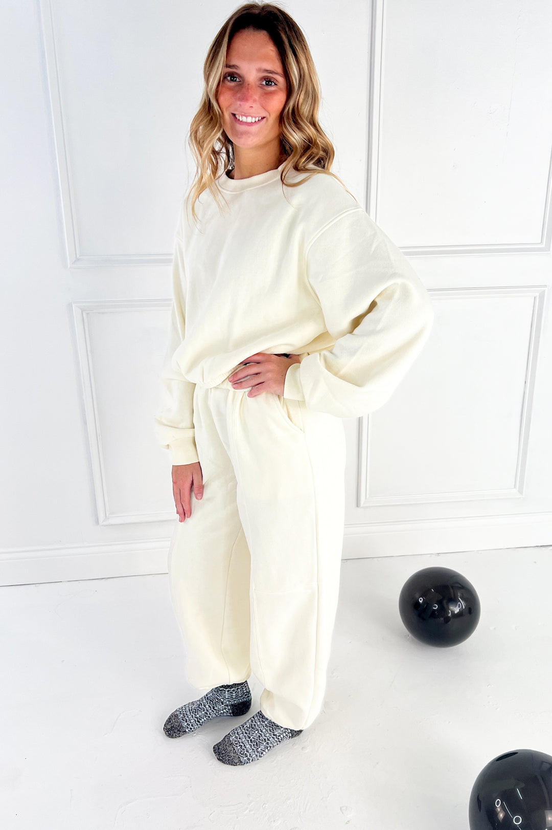 Seam Detail Joggers & Cropped Sweatshirt Set