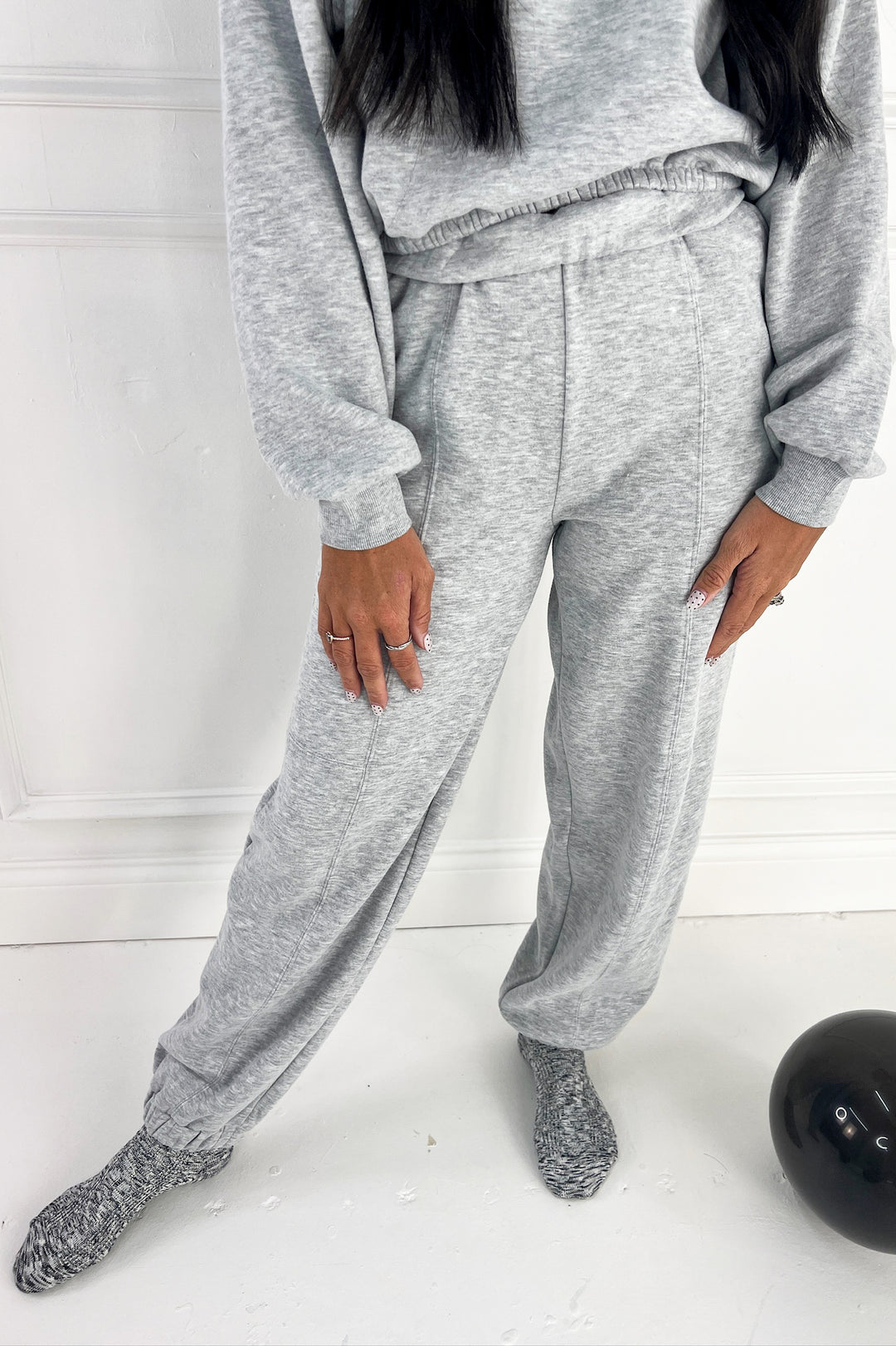 Seam Detail Joggers & Cropped Sweatshirt Set