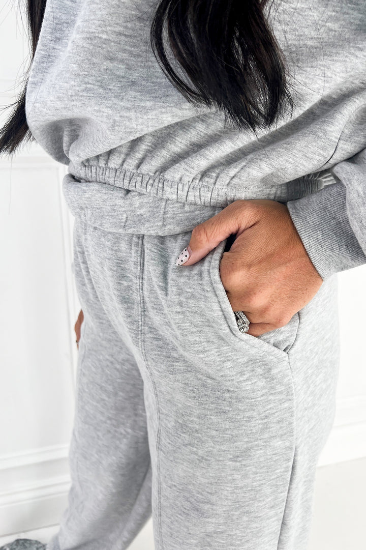 Seam Detail Joggers & Cropped Sweatshirt Set