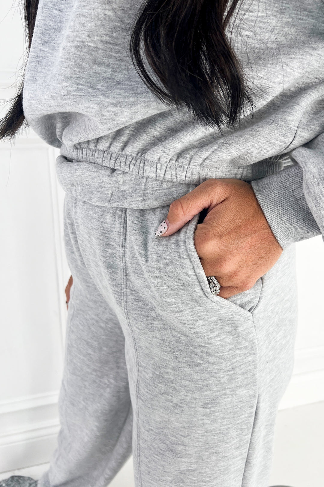 Seam Detail Joggers & Cropped Sweatshirt Set