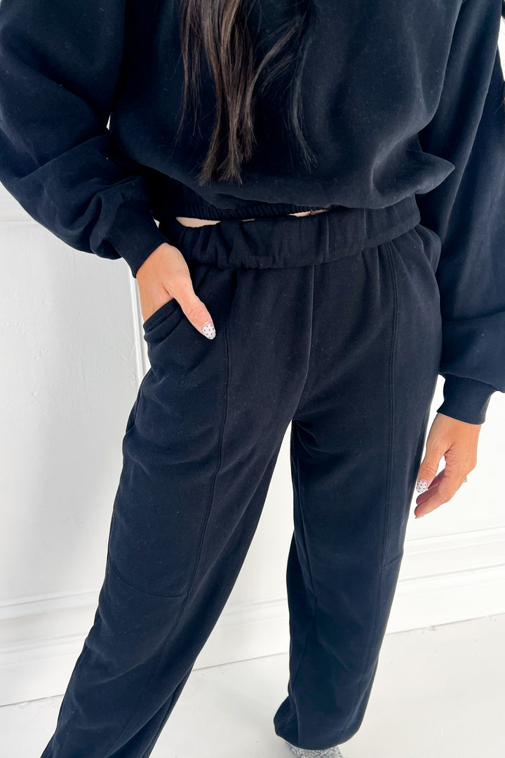 Seam Detail Joggers & Cropped Sweatshirt Set