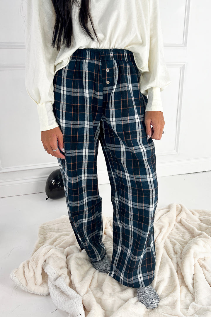 Plaid Wide Leg Lounge Pants