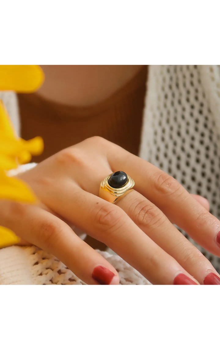 Midnight Glow Signet Ring
