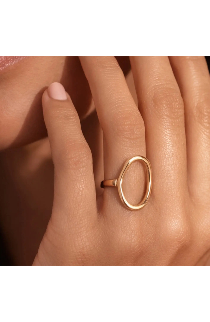 Gold Open Detail Ring