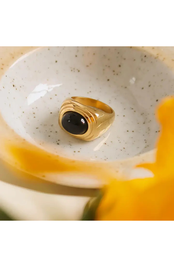 Midnight Glow Signet Ring