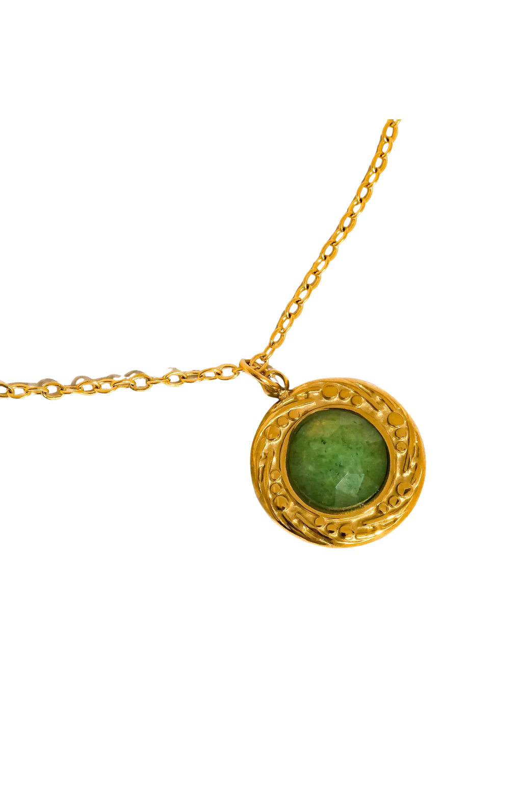 Enric 18K Gold Natural Stone- Green