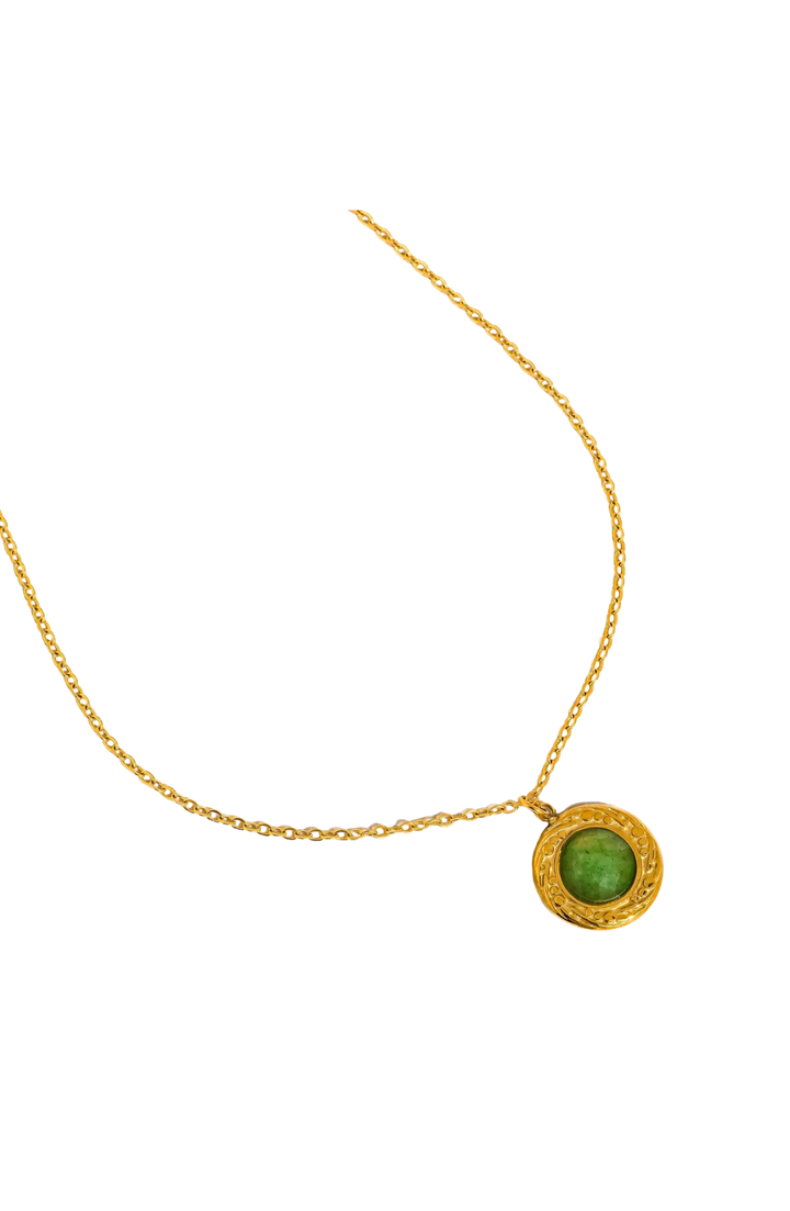 Enric 18K Gold Natural Stone- Green