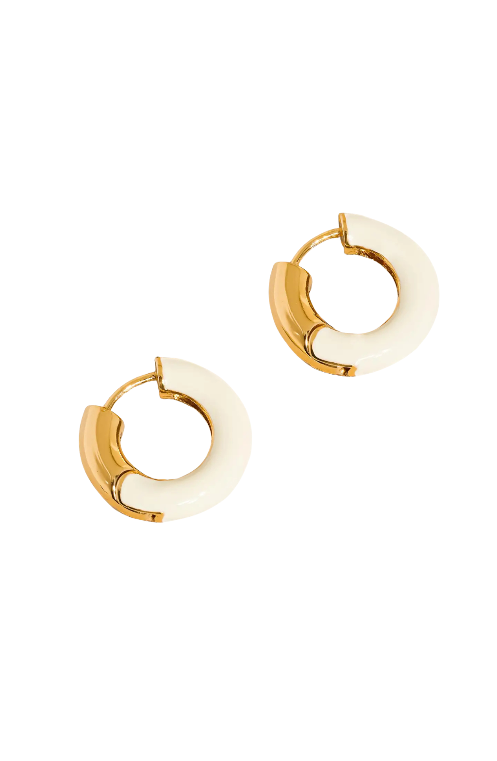 Odessa 18K Enamel Hoop Earrings