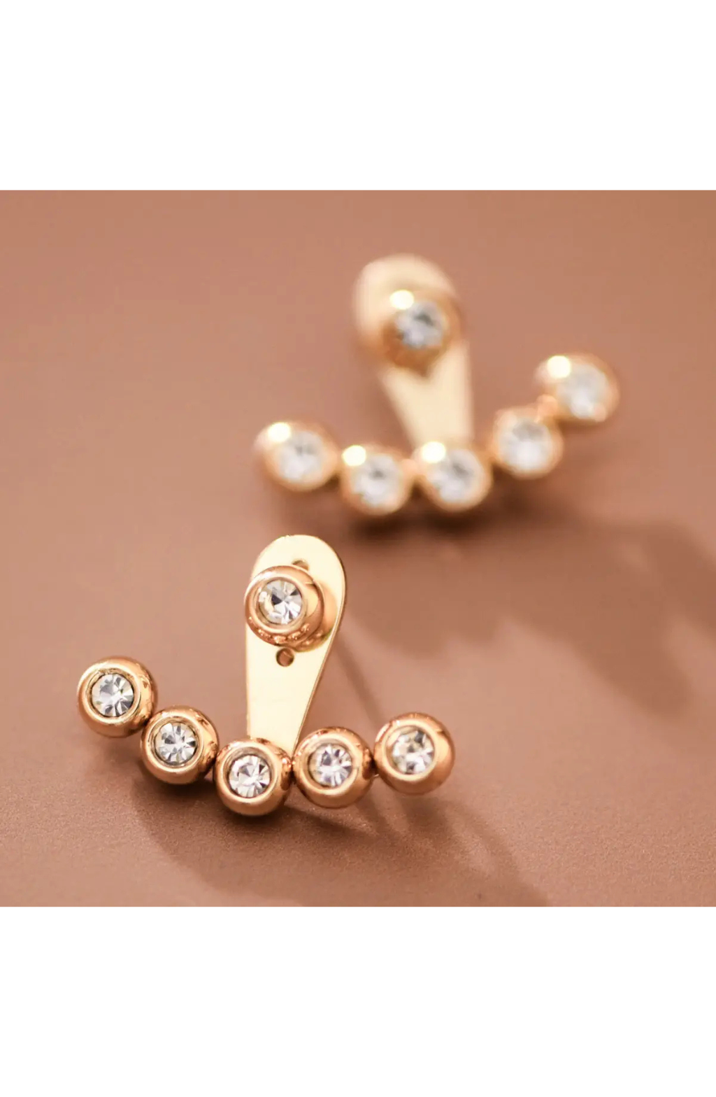 White Crystal Everyday Stud Earrings