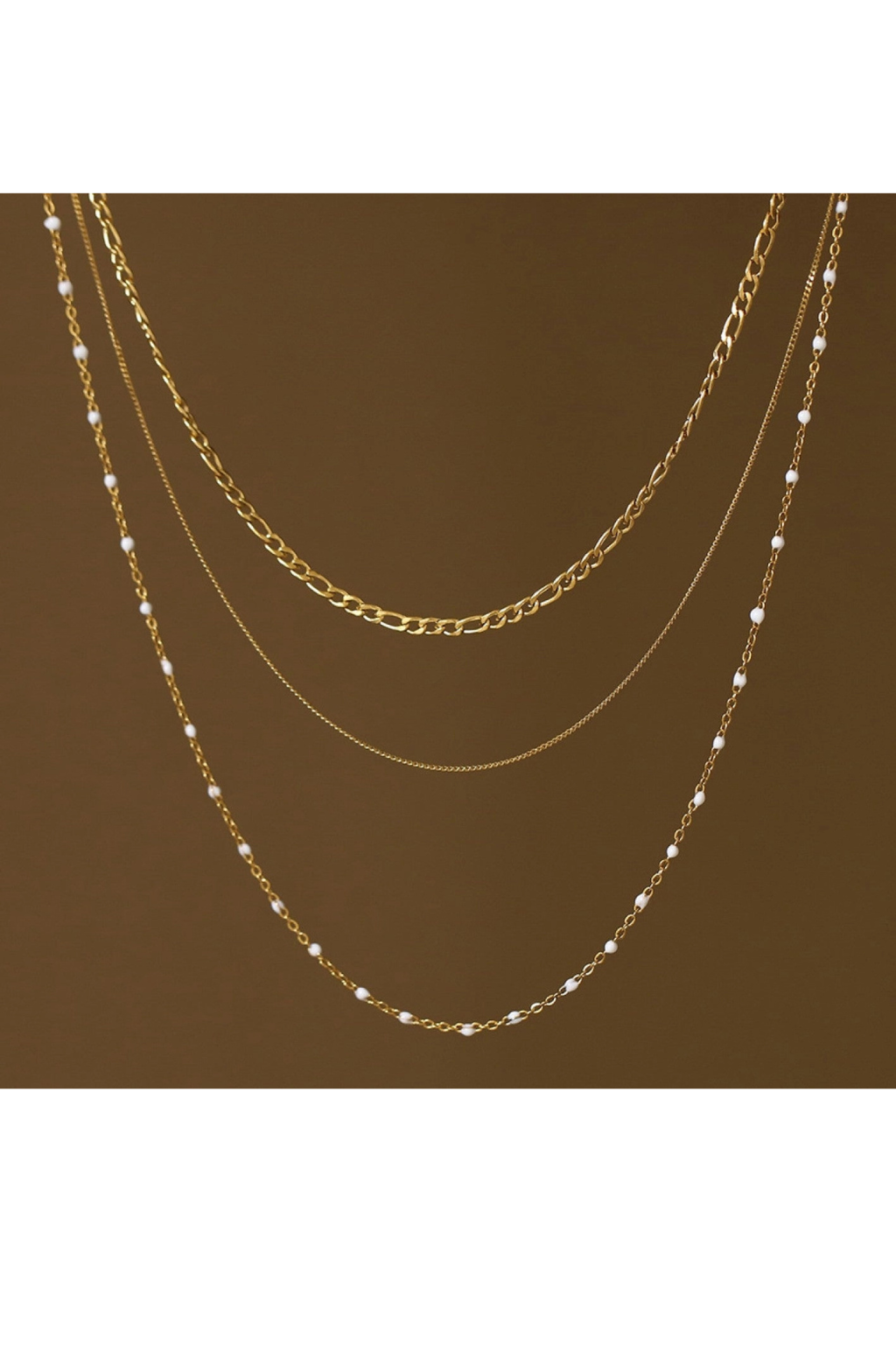 Gold Rectangle Charm Necklace
