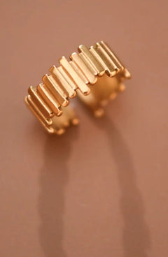 Gold Bar Detail Accent Ring