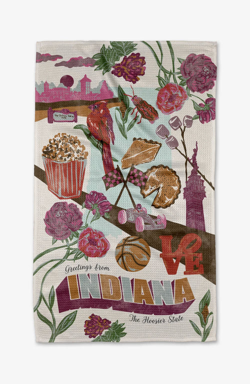 Greetings from Indiana Tea Towel