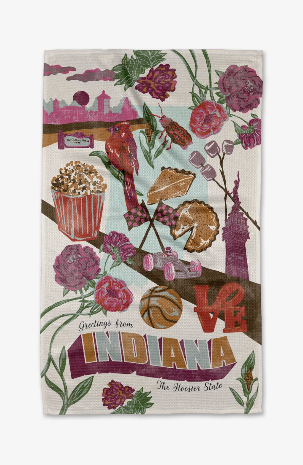 Greetings from Indiana Tea Towel