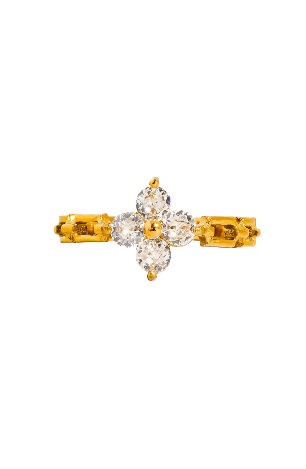 Finn 18K Flower Chain Ring