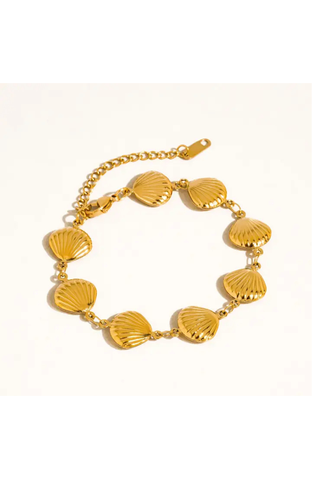 Golden Seashell Charm Bracelet