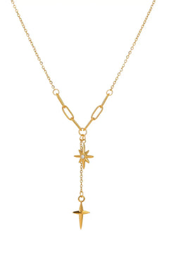 Star Detail Drop Necklace