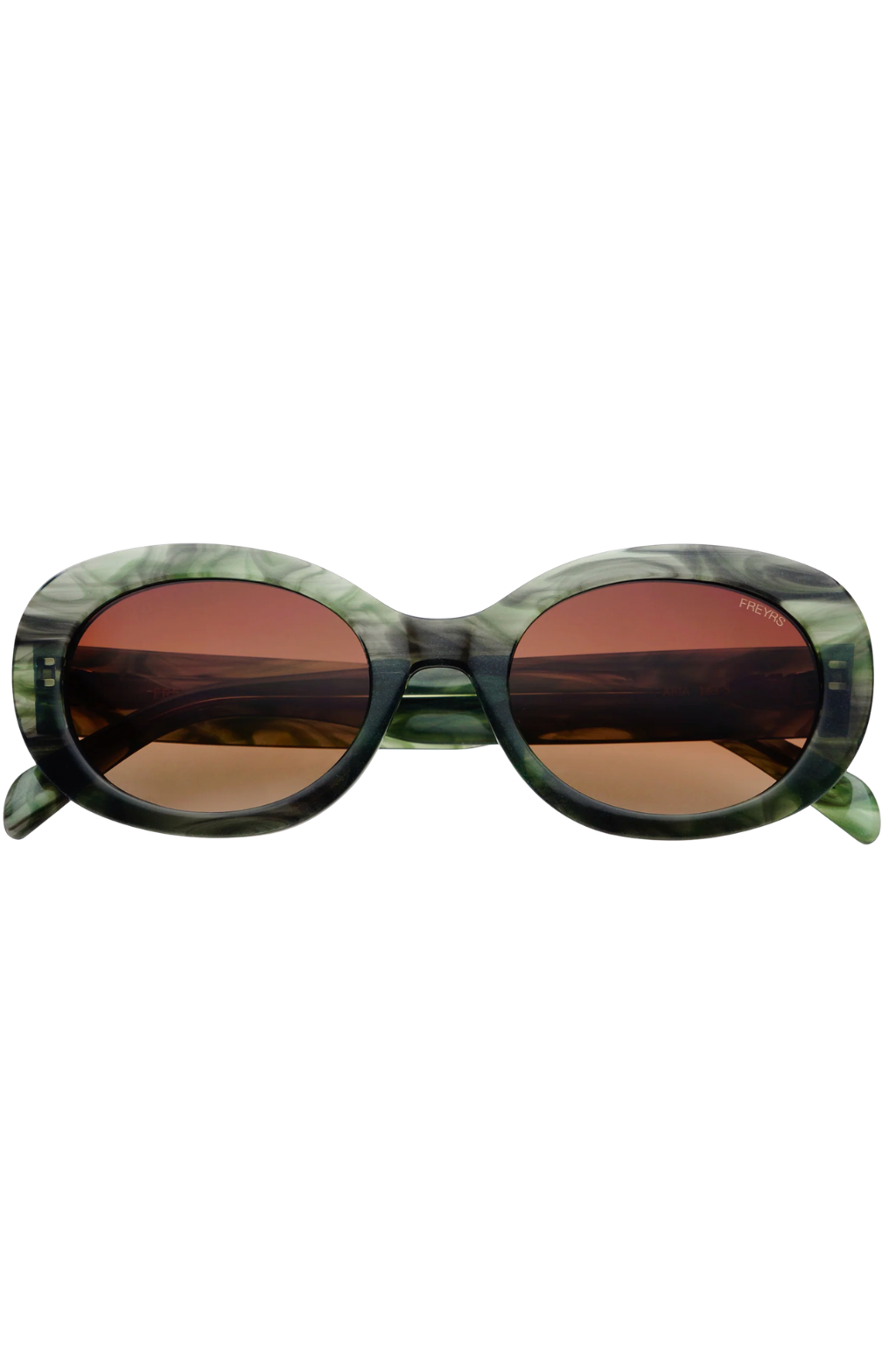 Aria Acetate Womens Oval Sunglasses - Emerald