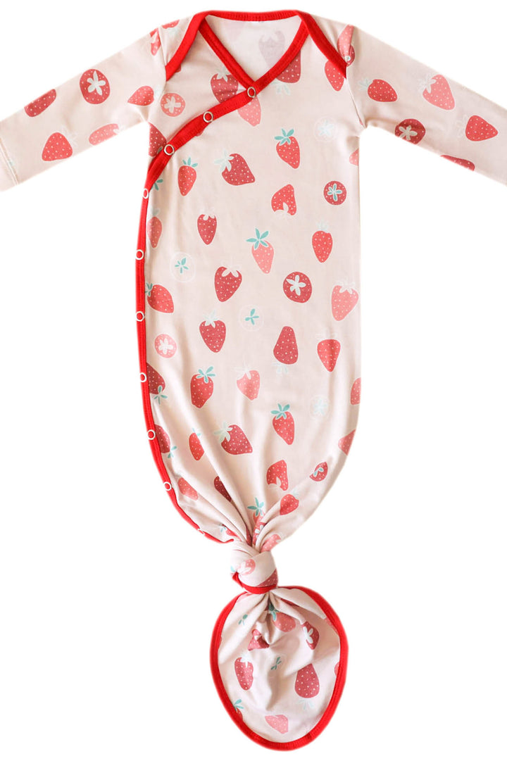 Strawberry Newborn Knotted Gown | Copper Pearl