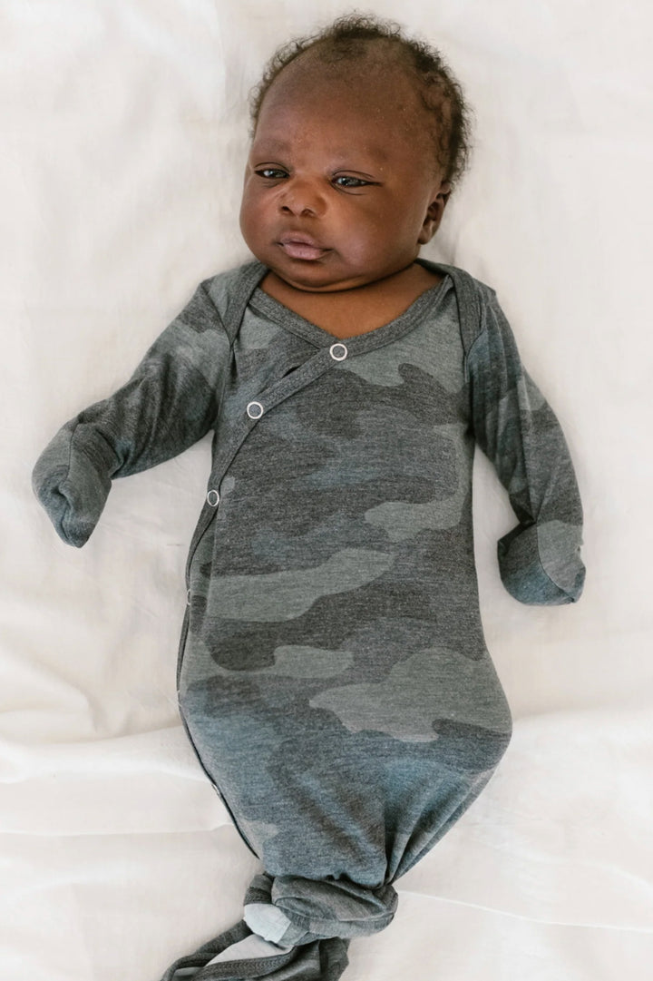 Hunter Newborn Knotted Gown | Copper Pearl