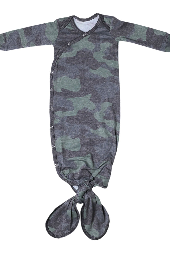 Hunter Newborn Knotted Gown | Copper Pearl