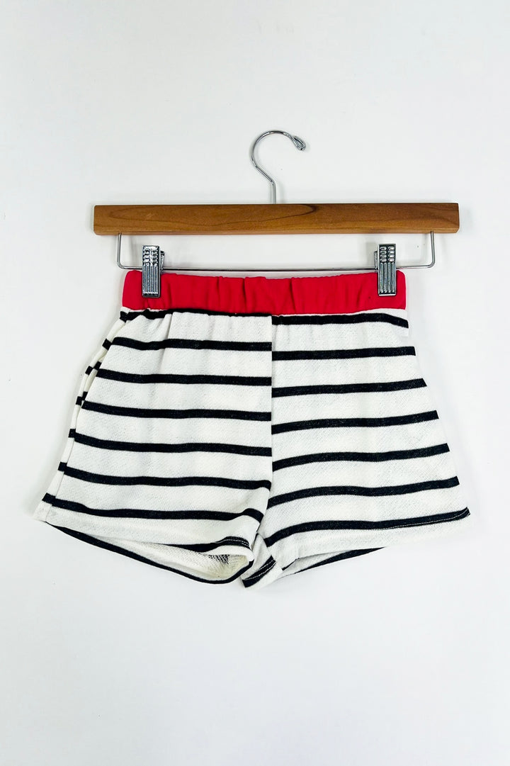 Stripe French Terry Shorts with Pocket