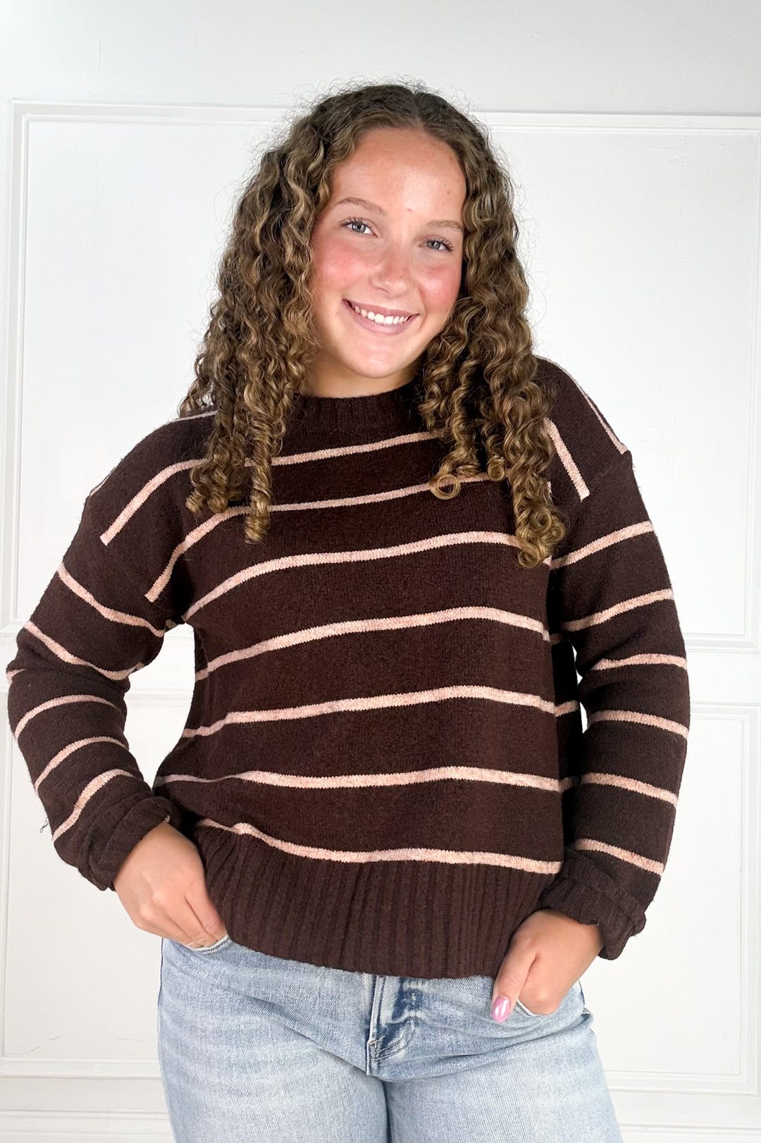 Stripe Crew Neck Sweater