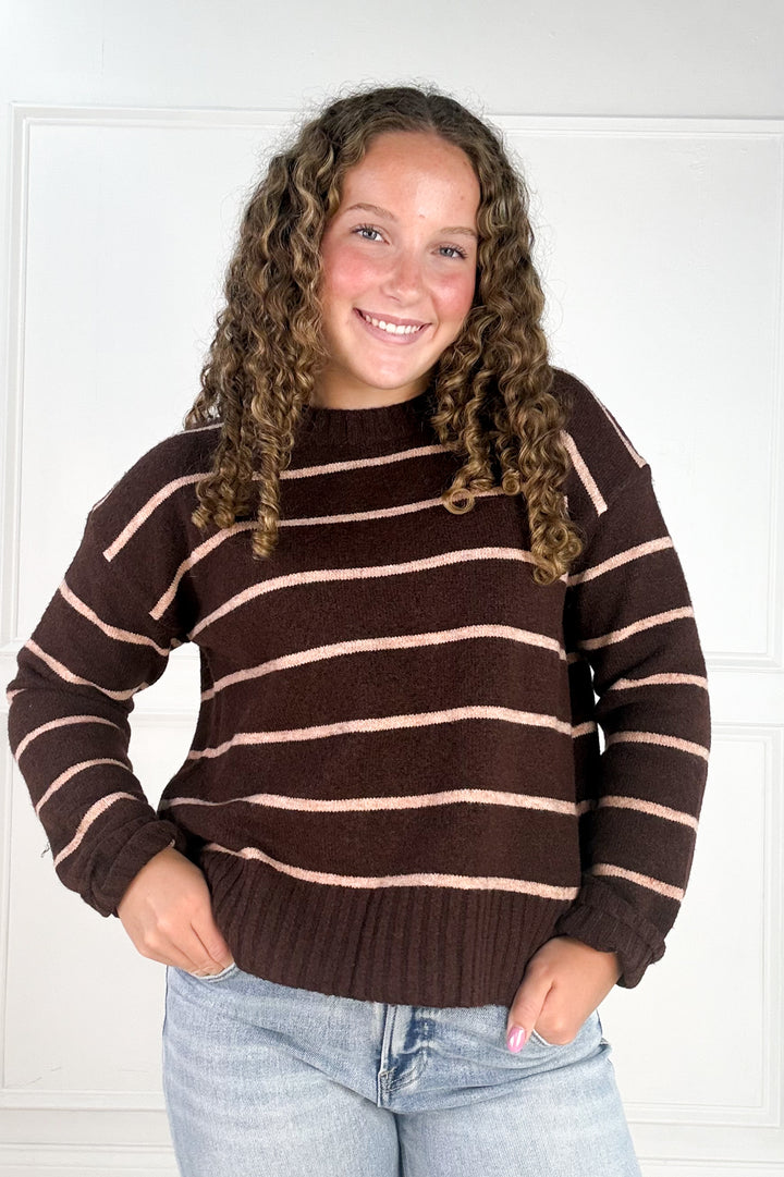 Stripe Crew Neck Sweater
