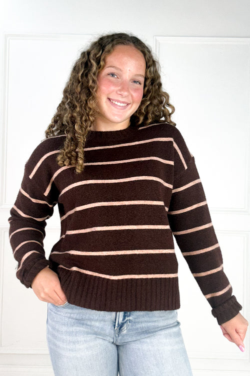 Stripe Crew Neck Sweater