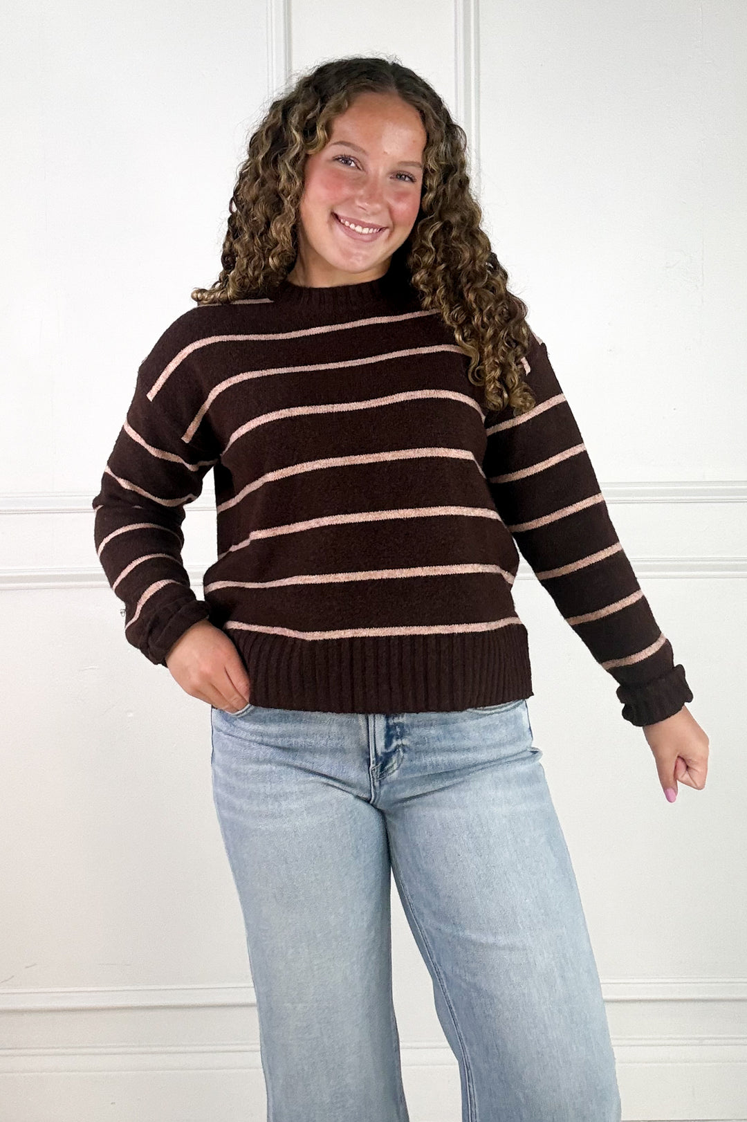 Stripe Crew Neck Sweater