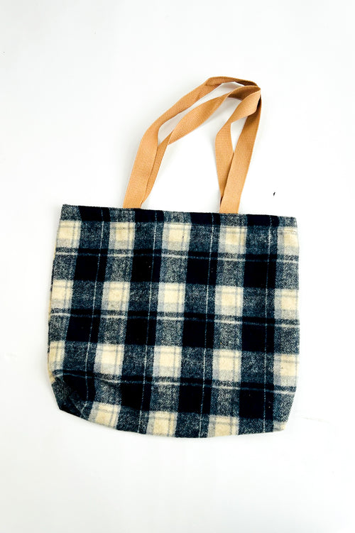 Autumn Days Plaid Tote Bag