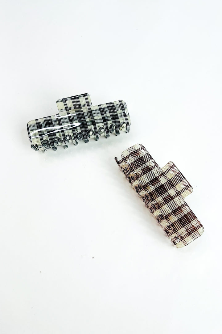 Classic Plaid Claw Hair Clip