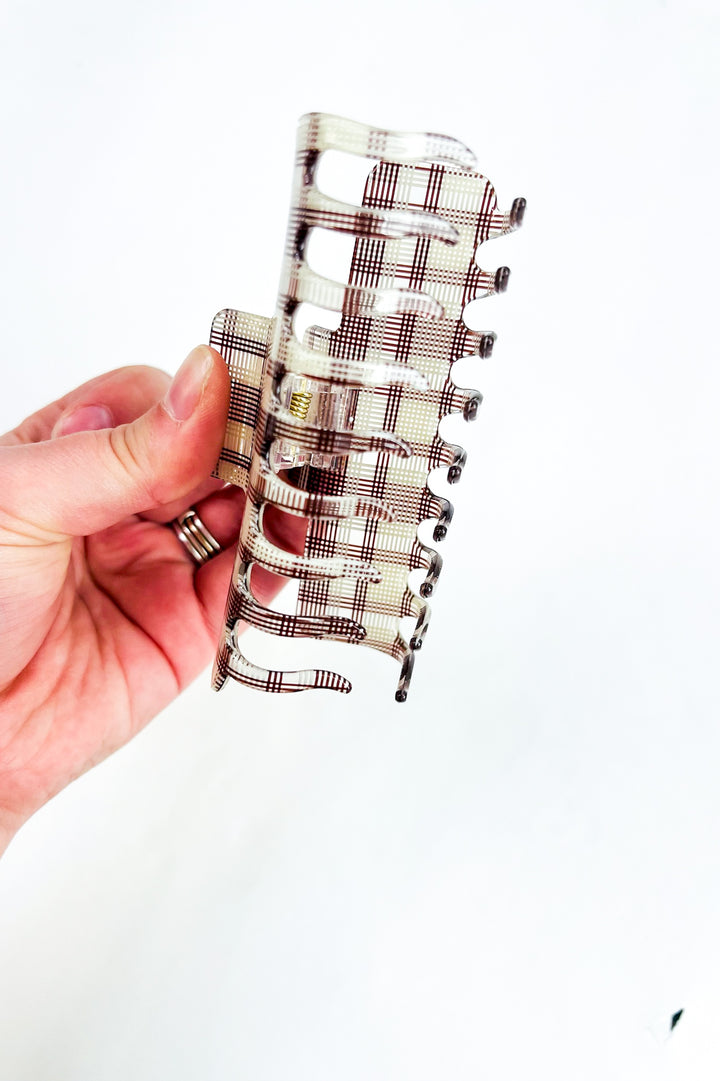 Classic Plaid Claw Hair Clip