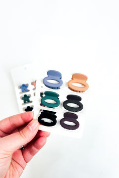 Mini Hair Claw Clips – Set of 6