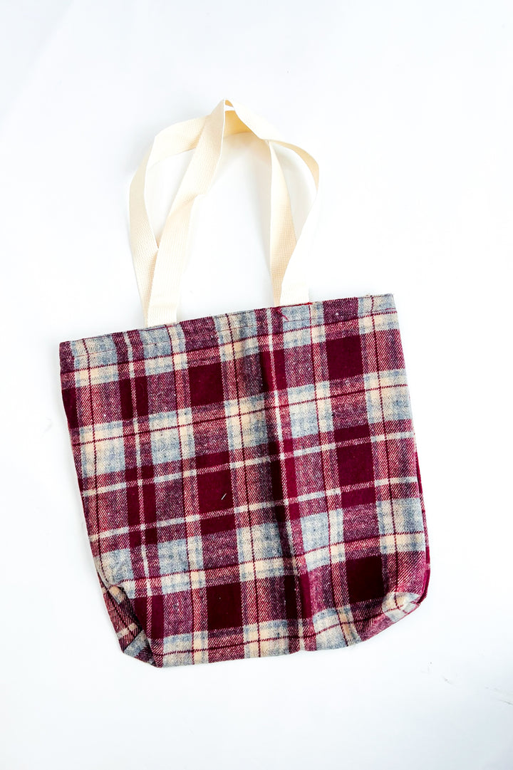 Autumn Days Plaid Tote Bag