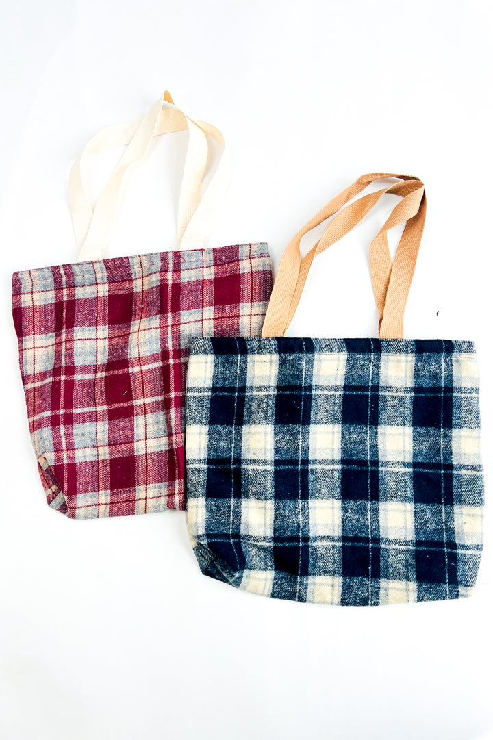 Autumn Days Plaid Tote Bag