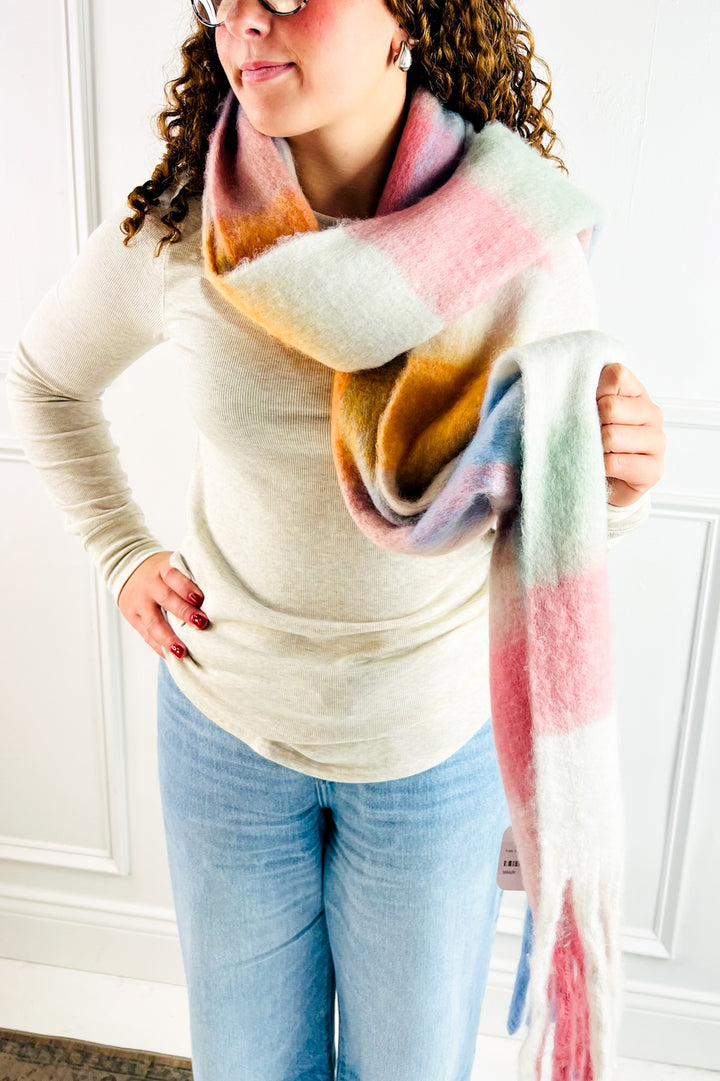 Cozy Days Oversized Plaid Scarf